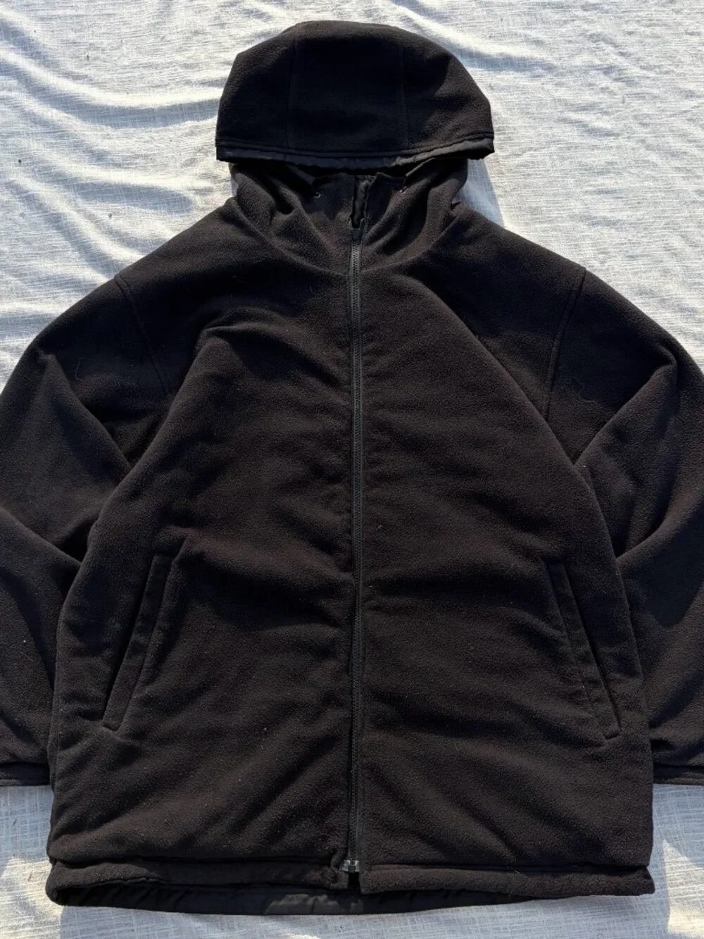Vintage Nike Reversible Jacket Black/Grey Shell & Black Fleece, Size XL